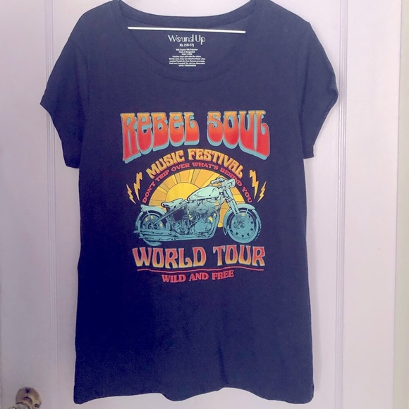 Rebel Soul Motorcycle Graphic T-Shirt - Picture 2 of 4